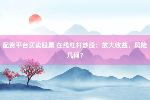 配资平台买卖股票 在线杠杆炒股：放大收益，风险几何？