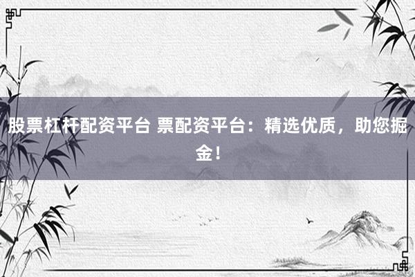 股票杠杆配资平台 票配资平台：精选优质，助您掘金！