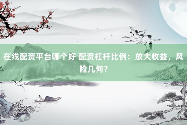 在线配资平台哪个好 配资杠杆比例：放大收益，风险几何？