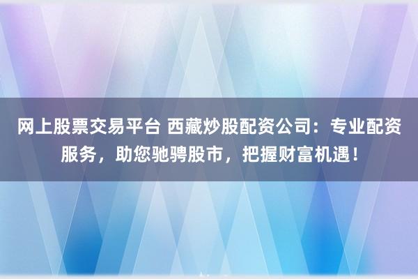 网上股票交易平台 西藏炒股配资公司：专业配资服务，助您驰骋股市，把握财富机遇！