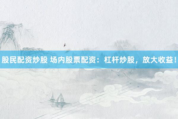 股民配资炒股 场内股票配资：杠杆炒股，放大收益！