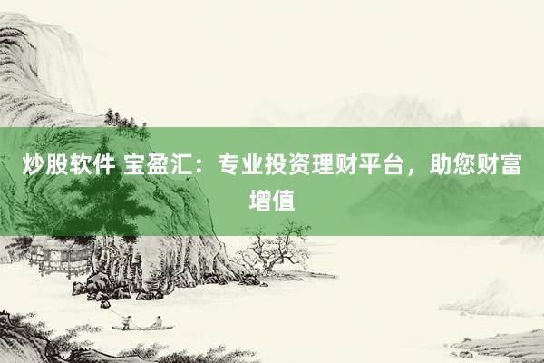 炒股软件 宝盈汇：专业投资理财平台，助您财富增值